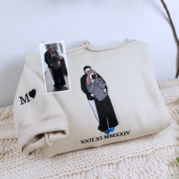 Hoodie  - Size Özel Nakış - Bej