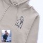 Hoodie  - Size Özel Nakış - Bej