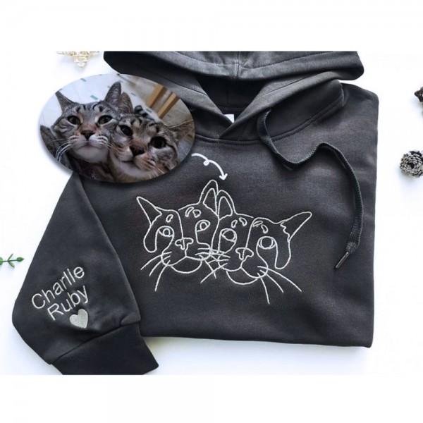 Hoodie  - Size Özel Nakış - Siyah