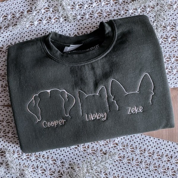 Sweat Bisiklet Yaka  - Size Özel Nakış - Siyah