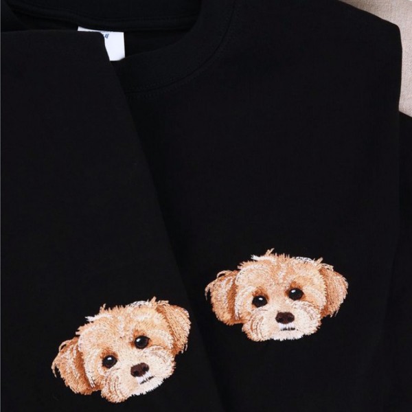 T-Shirt Bisiklet Yaka - Size Özel Nakış - Siyah